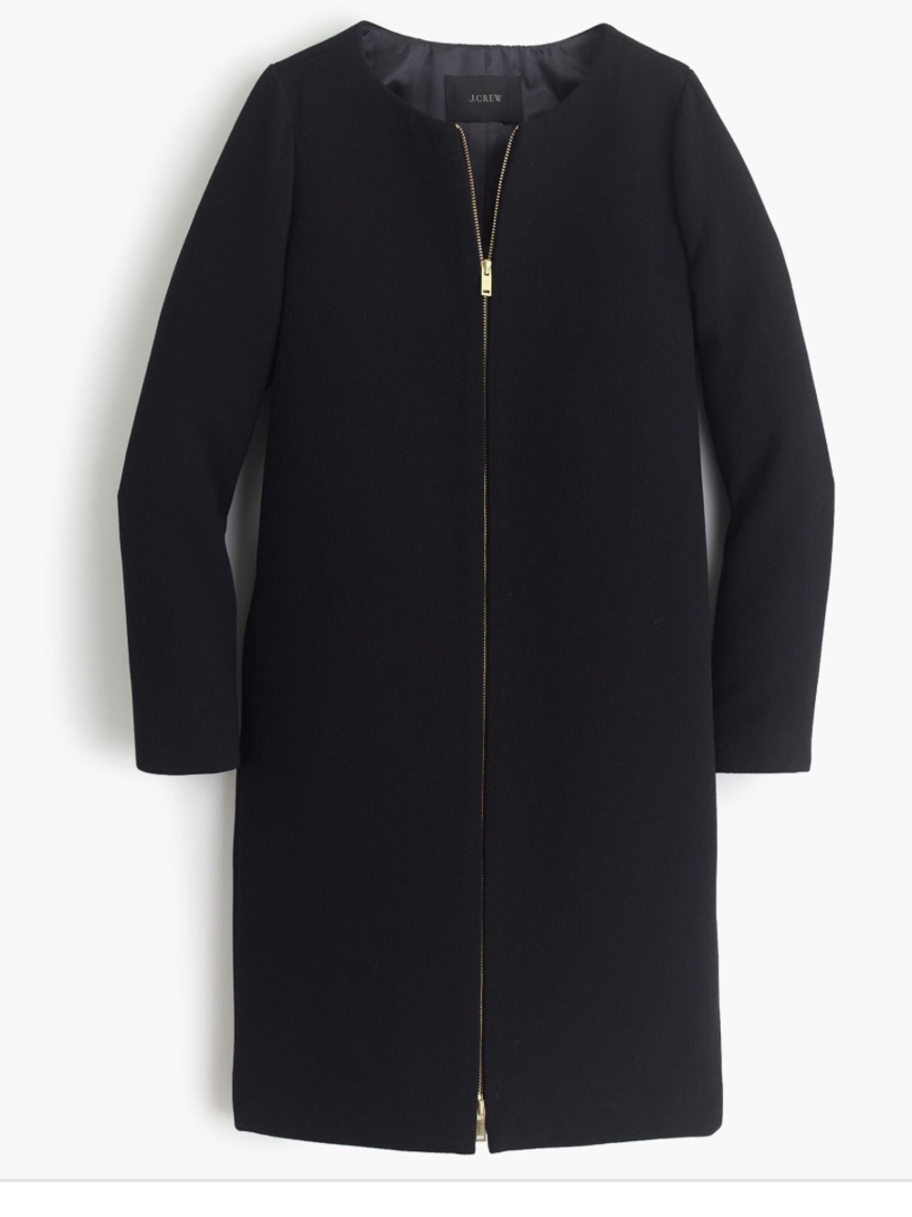 J Crew Luxe Fall Black Coat